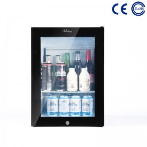 Glass Door Hotel and Home Use Mini Beverage Fridge M-25T
