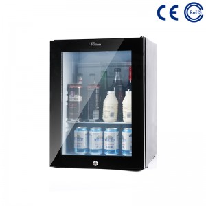 Glass Door Hotel and Home Use Mini Beverage Fridge M-25T