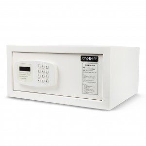 Small hotel safe box mini safe box white color portable steel safe box K-BE200